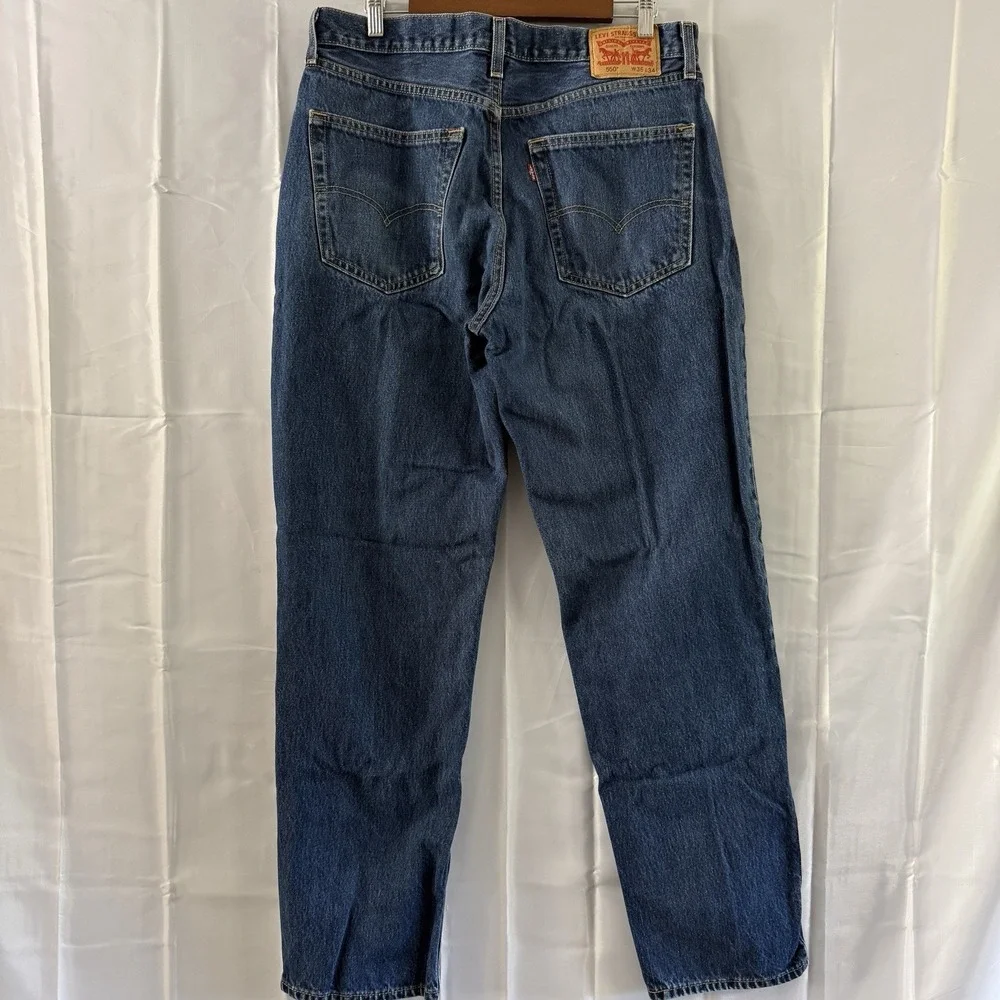 Levi's 550 Jeans Mens 36x34 Fits 35x33 Blue Denim Relaxed Straight Leg Red Tab